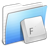 Aqua Stripped Folder Fonts Icon 48x48 png